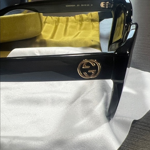 Gucci Black Sunglasses with Yellow Case - Picture 6 of 12